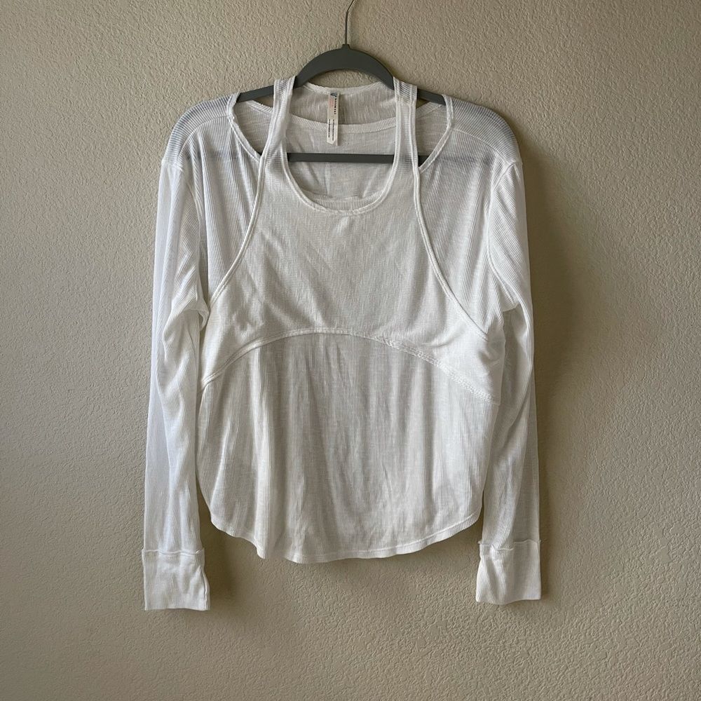 โFreeโpeopleย ribbedโlayeredโblouse